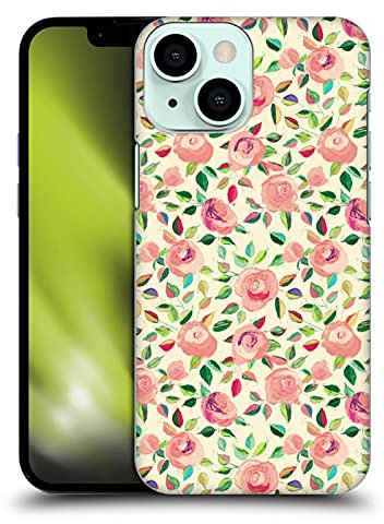Head Case Designs Licenza Ufficiale Micklyn Le Feuvre Rosa Pastello Rosa E Crema Floreali 2 Custodia Cover Dura per Parte Posteriore Compatibile con Apple iPhone 13 Mini
