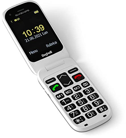Beghelli Salvalavita Phone SLV30-GPS GSM con tasto SOS e braccialetto esclusivo (opzionale), griggio