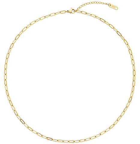 LEGITTA Damen Gliederkette Zarte Gliedrige Halskette aus Edelstahl Titan Schmuck Nickelfrei