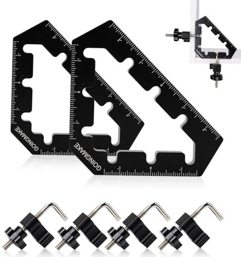 GOINGMAKE Corner Clamps for Woodworking Tools 45 and 90 Degree Clamps Aluminum Alloy Positioning Squares Right Angle Clamps Clamping Squares for Picture Frame Box Cabinets Drawers