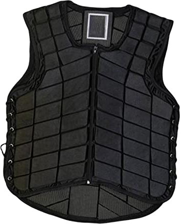 harayaa Reitschutzweste, Reitweste für Herren, Verstellbar, Professionelle Sportschutz Trainingsweste für Erwachsene, Jungen, Männer, Jugendliche, Schwarz, Erwachsene XL