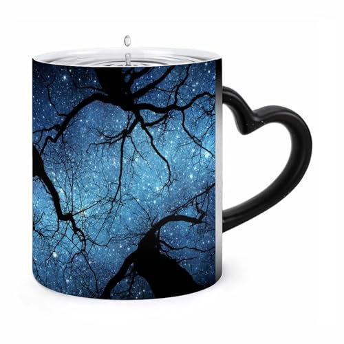 ducanll 11 oz Personalized Mug Beautiful Night Sky Milky-Coffee Cups Coffee Glasses Gifts for Men Husband Unique,Gifts for Brothers-Funny Gifts Cute Stuff iced Coffee Cup