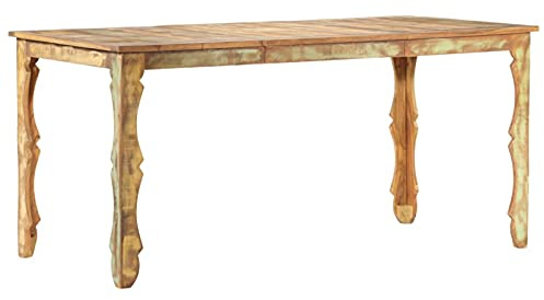 Gaseeto Gartentisch Holz Garten Esstisch 160×80×76 cm Beistelltisch Terassentisch Holztisch Outdoor Terrasse Balkon Gartenmöbel Gartentische Für Draußen Recyceltes Massivholz