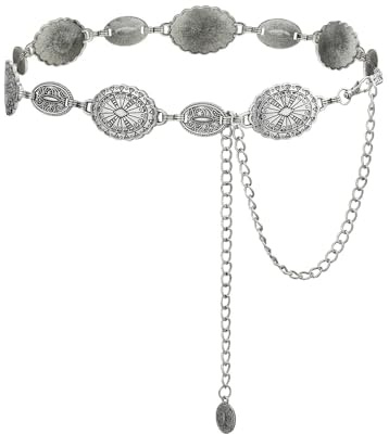 Saituo Home Body Chain Byxor Kedja Midja Kedja Punk Dam Byxkedja Magkedja Kvinnor Flickor Mode Silver Metall Justerbar Flerskiktskropp, Lämplig För Party Eller Vardag Bär, Metall