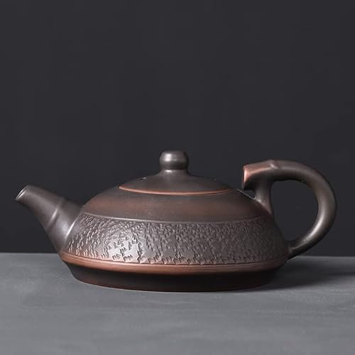 kaixiaochai Cina - Set da tè teiere per tè in Ceramica Manico Laterale in Ceramica teiera infusore per tè teiera in Ceramica bollitore per tè Vintage (pentola Piatta con Coltello da Salto)