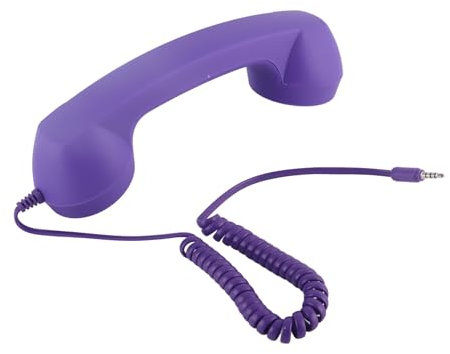 Auricular de Teléfono Móvil Retro, Auricular de Teléfono Celular con Cable USB C Vintage con Conector de 3,5 Mm, Auriculares de Mano para Computadora Portátil para Llamadas