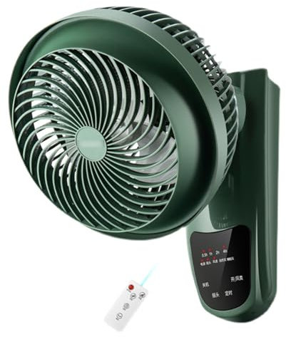 Ventiladores de Pared 2 en 1 Ventilador de Escritorio Oscilante con Mando a Distancia,3 Velocidades Funcionamiento Silencioso Ventilador de Pedestal Digital Cabezal Pivotante para Espacios Grandes