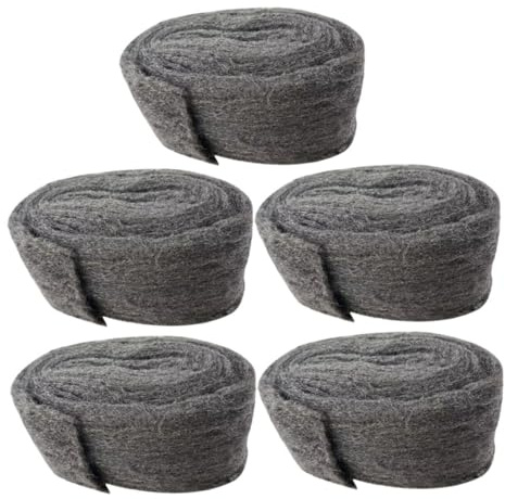 COSMEVIVI Lot De 5 Tampons De Laine D’acier Fine Pour Bouchage De Trous, Protection Souris Et Isolation Ventilation Garage, Paille De Fer Multifonction Industrielle