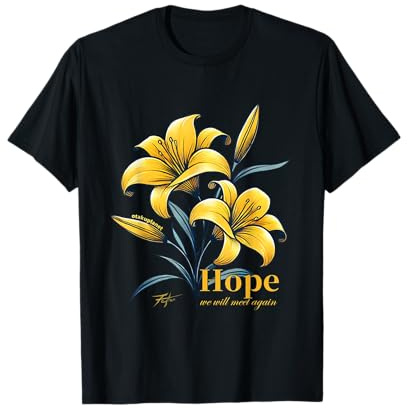 Gelbe Lilie in japanischer Vaporwave Retro Grunge Ästhetik T-Shirt