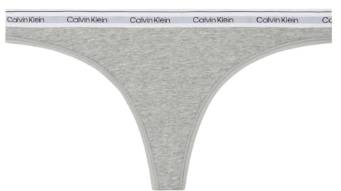 Calvin Klein Thong Lv00qf8518 stringtrosa, grå (gråmelerad), S dam, Grå (Heather Grey), S