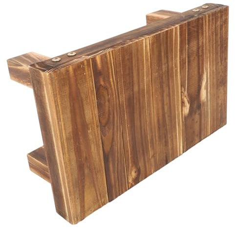 Happyyami Holz Pflanzenständer Für Innen Und Außen Rustikale Blumensäule Für Balkon Garten Und Wohnzimmer Stabiler Blumentisch Platzsparendes Design Einfach Montierbar