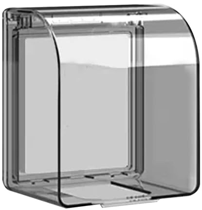 Wasserdichte Schalter Stecker, Wandschalter Steckdose, Außensteckdosen Wasserdicht, Schalter Stecker Wasserdichte Box, Fall Spritzschutz Box Cover, Anti Stromschlag Schalter Schutzhülle (Schwarz)