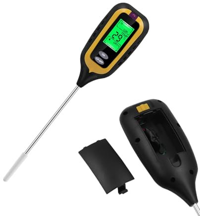 Plant Moisture Meter, 4-In-1 Soil Test Tool, Ph/light/temperature/hygrometer Compact Tester, Efficient for Plant Care, Ideal for Gardens & Farms, 12.48x2.32 Inches