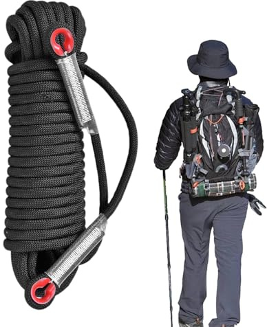 Corde d'escalade, corde d'escalade statique, équipement de sécurité pour grimper dans les arbres, avec une résistance à la traction élevée pour la randonnée, l'alpinisme ou les opérations de sauvetage