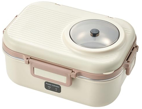 Boîte à lunch électrique pour camion, chauffe-plats pour voiture, avec récipient en acier inoxydable 304 de 1,1 L, fourchette et cuillère, chauffe-plats portable pour adultes