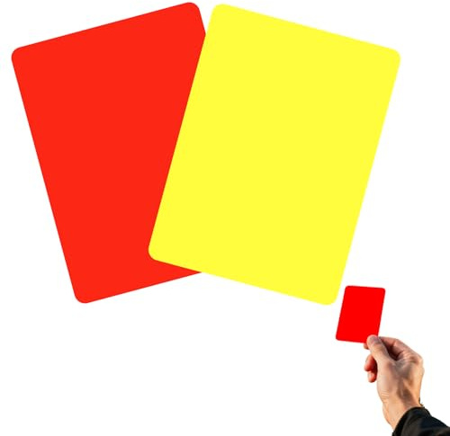 KIRVOS 2pcs Artes d'arbitre de Football,Carton Arbitre Football Set,Carton Jaune Et Rouge Arbitre,D'avertissement pour Arbitres Sportifs,pour Les Compétitions Sportives | Équip