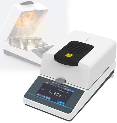 Analyseur d'humidité de laboratoire avec écran tactile, détecteur d'humidité intelligent en granulés de poudre de grain, interface RS232, capacité de 110 g
