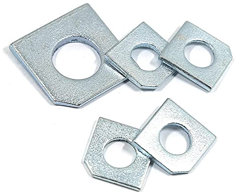 NVCBYEPDA Arandelas Cuadradas, Malla de Acero for Tanque GB853, Viajero galvanizado, Junta de cuña, Junta Oblicua Cuadrada(M20*50PCS)