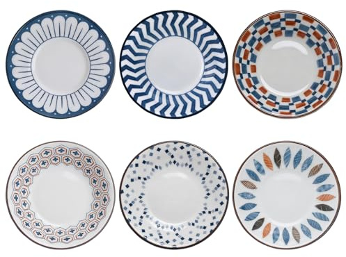Yuecda 6Pcs Ceramic Dipping Bowls, Elegant Japanese Style Sauce Dishes, Perfect for Condiments, Snacks, and Sushi Parties
