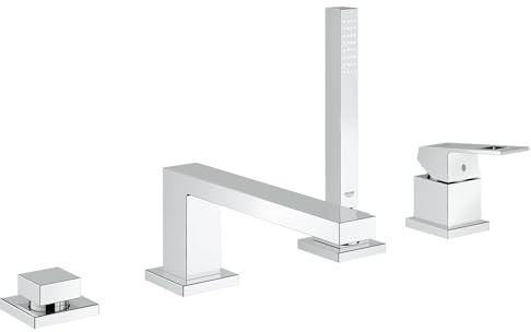 GROHE Eurocube - 4-Loch-Einhand-Wannenkombination (langelebige Oberfläche, Eigensicher gegen Rückfließen), chrom, 19897001