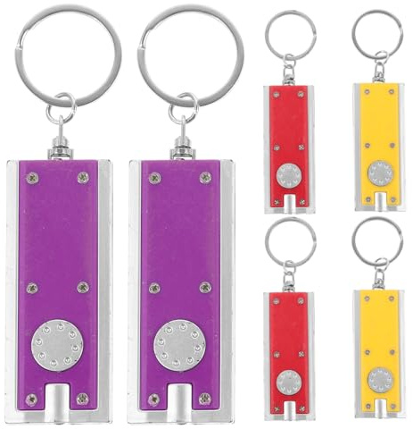 Uonlytech LED Schlüsselbund Taschenlampe Helle Mini-Taschenlampe Tragbare Schlüsselbund Mini-Schlüsselbund 6Pcs (Gemischte Farbe)