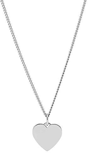 Fossil Collar Para Mujer Vintage Iconic, Longitud Total: 45.7 Cm + 5.1 Cm Extensión Cadena Plata Collar Acero Inoxidable, JF03330040