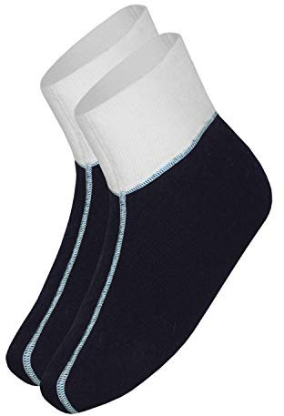 wobera Angora Doppelwandige Fußwärmer mit 70% Angora für Damen und Herren (Gr. 2 (38-42), marine)