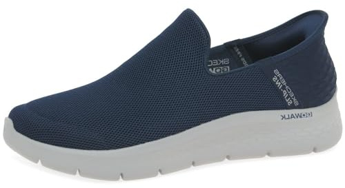Skechers Uomo Go Walk Flex No Hands Slip-In ALLENATRICE, Navy Textile, 44.5 EU