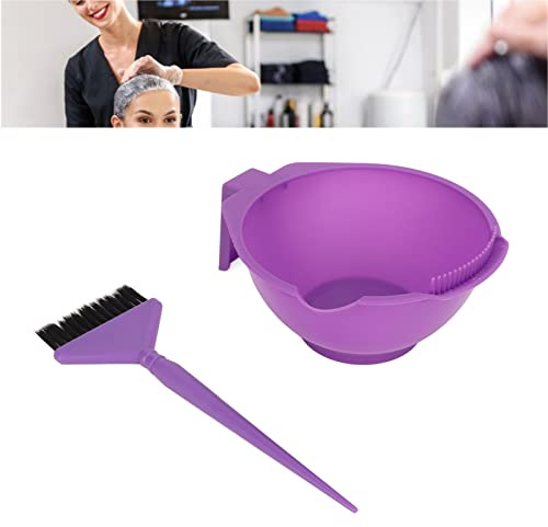 Pinceaux de Coloration Cheveux, Kit de Teinture Capillaire Maison avec 2 Brosses et Bols pour Utilisation à Domicile ou Salon de Coiffure