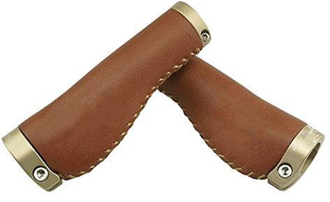 Rutschfester Fahrradgriff Fahrräder Retro PU-Lenkergriffe Griffe Abdeckung for MTB-Faltfahrrad Feste Ausrüstung (Color : Braun, Size : 14x3.3cm)
