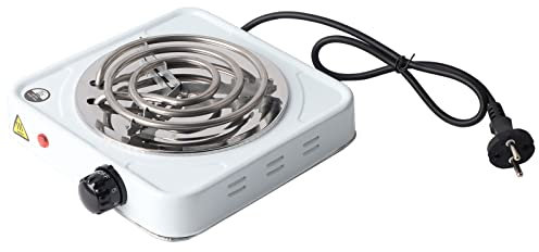 Jerliflyer Bruciatore Elettrico 220V 1000W, Fornello Elettrico Piastra Riscaldante Cucina Riscaldatore caffè Regolabile Utensili da Cucina da Campeggio Utensili da Cucina con Piastra Riscaldante