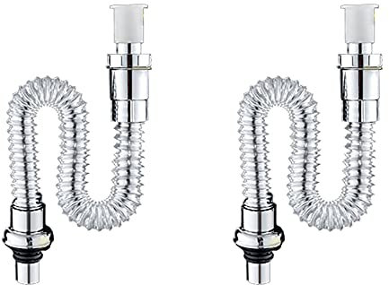 Bouchon à Ressort for évier de Salle de Bain, kit de Tube de vidange for évier, Bouchon de vidange en Acier Inoxydable avec trop-Plein for évier de lavabo, lavabo, lavabo avec Panier à crépine, d (Co