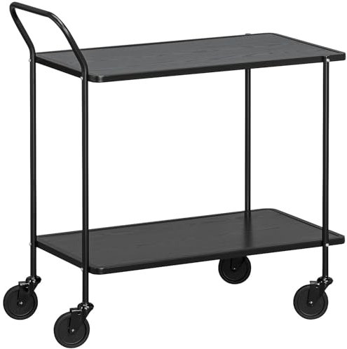 kaiserkraft | Tischwagen NILLA | LxBxH 790 x 430 x 880 MM | 2 Fachböden | Schwarz