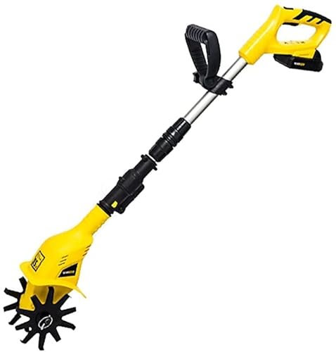 Coltivatore Senza Fili Ricaricabile, Motozappa Elettrica Portatile da 20 V, Mini Fioriera Wireless Retrattile, per Cortile, Campo Orto, Serra, Frutteto