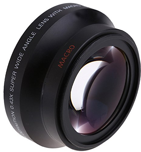 Objectif grand angle HUIOP 67 mm numérique haute définition 0,43 × super grand angle avec macro Japon optique pour Canon Rebel T5i T4i T3i 18-135 mm, 17-85 et 18-105 70-300VR