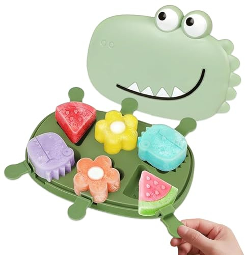 Silikon Eisformen für Kinder, 6 Eisform EIS am Stiel, Klein Eisförmchen Popsicle Formen, Stieleisformer Eislutscher Formen für Sommer, Party & DIY Spaß