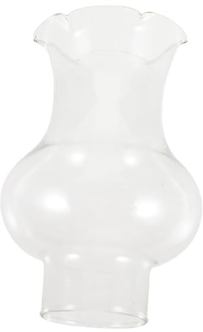 VICASKY Petroleumlampe Glas 3cm Breit Ersatzglas mit Hellem Lampenschirm aus Glas Installieren Dekoratives Zubehör für Öllampen im Vintage Stil für Heimdekoration