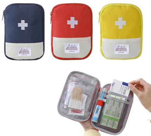 JYNVO Borsa del kit di pronto soccorso 3 pezzi, kit medico, mini kit di pronto soccorso, kit di conservazione medica, kit medico portatile per la casa, la scuola, l'ufficio e i viaggi all'aperto