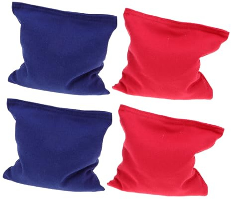 VANZACK 4 Pièces Bean Bags for Tossing Soft Canvas Bags with Plastic Pellets for Outdoor Throwing Games and Lightweight and Coordination Development
