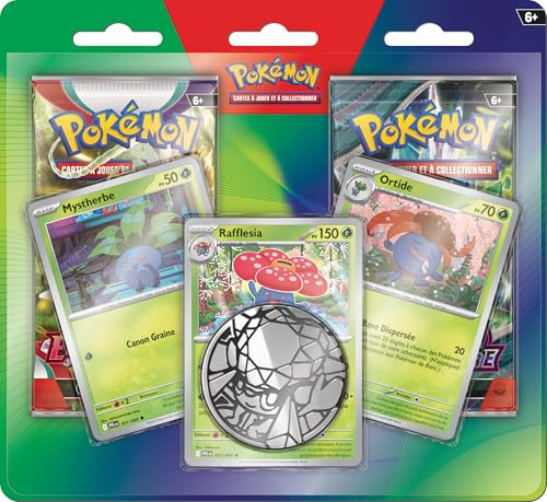 Pokémon : Verbesserte Blisterpackung mit 2 Boosterpacks (2 Booster-Packs und 3 glänzende Promokarten) aus dem TCG Pokémon