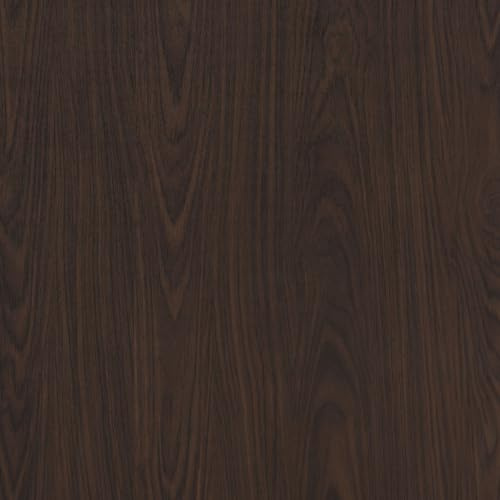 BAYYA Dark Brown Walnut Wood Grain Paper Waterproof Peel and Stick Wallpaper Black Walnut Decorative Furniture Sticker for Kitchen Cabinet Door Table Floor Shelf Drawer Liner Self-Adhesive Film