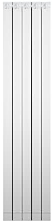 Fondital 82MAM01405 Radiatore in alluminio estruso Garda DUAL 80, 1800 mm, 5 elementi, bianco
