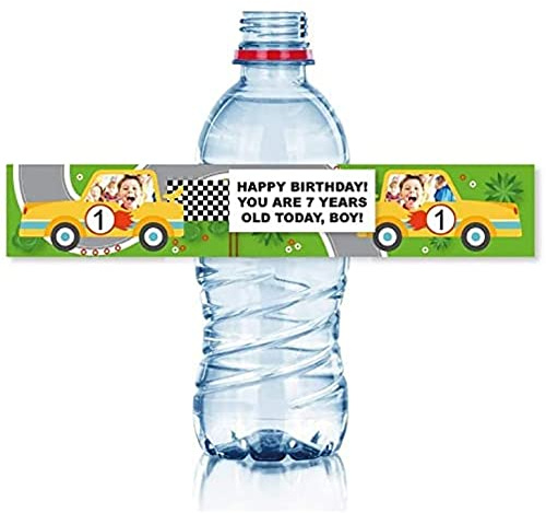 15 personalisierte Flaschenaufkleber für Partys und Geburtstage. Aufkleber mit Namen zum Aufkleben auf 33 cl Wasserflaschen. Wasser-, kühlschrank- und spülmaschinenfest.