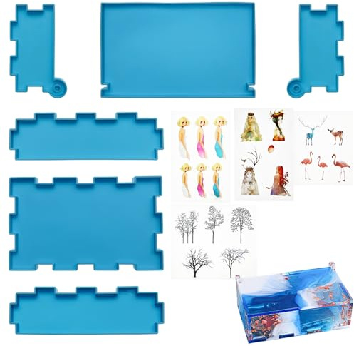 NA Yayatty Jewelry Box Molde de resina epoxi para manualidades, decoración del hogar