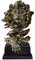 Lin's Wood Figura de Cabeza de León, Estatua de Resina, Adorno Artístico de Animal para Decoración de Oficina en Casa, Escritorio y Gabinete