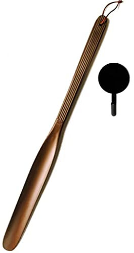 DXIUMZHP Chausse-Pied Manche De 44.7 Cm De Long Shoehorn, ABS Résistant Shoe Horn, La Suspension Économise De l'espace Cornes De Chaussures (Color : Café, S : 17.6 * 1.2inches)