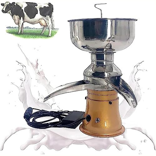 NOGRAX Macchina per Latte da Latte, Separatore di Latte Multifunzionale, Macchina per La Scrematura della Panna Elettrica, Separatore Centrifugo del Latte Professionale,Yellow