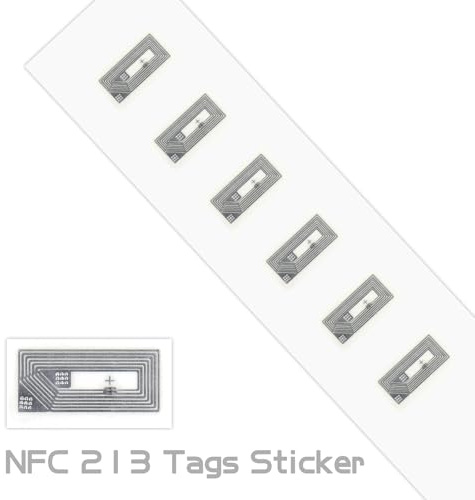 50pcs NFC Stickers Blank NTAG213 Tags Rewritable NFC Chip Sticker, Waterproof Adhesive Labels, 13.56MHz 144 Bytes Memory RFID Ta, Compatible with NFC Enabled Devices (50pcs)