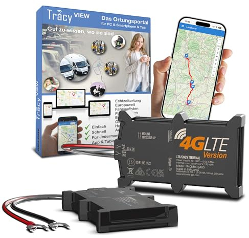 GPS SOFORTSTARTPAKET TRACY-TL4G LTE von GSM-One. Ortungslösung für PKW/LKW/Boot. Anbringen .. fertig ! Inkl. Portal & App