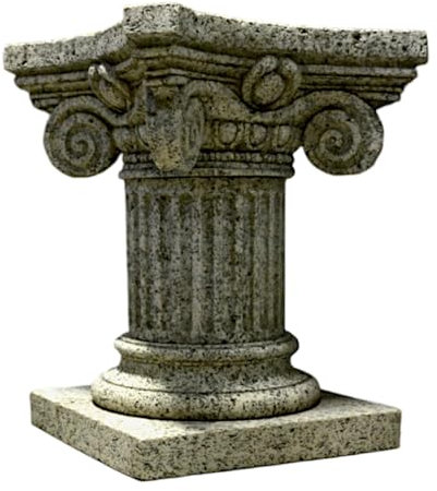 CBAM Säule mit Kapitell aus Marmor H 55 cm